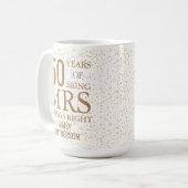 Mrs Always Right Fun 50 Jahre Jubiläum Gold Hearts Kaffeetasse (Vorderseite Links)