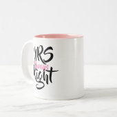 Mrs Always right Fun Zweifarbige Tasse (Vorderseite Links)