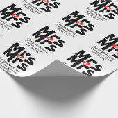 Mrs. And Mrs Bold Lesbian Personalisiert Wedding Geschenkpapier (Ecke)