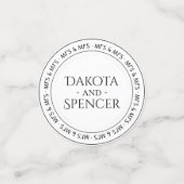 Mrs. and Mrs Simple Modern Schwarz-weiß Party Konfetti (Klein Vorderseite)