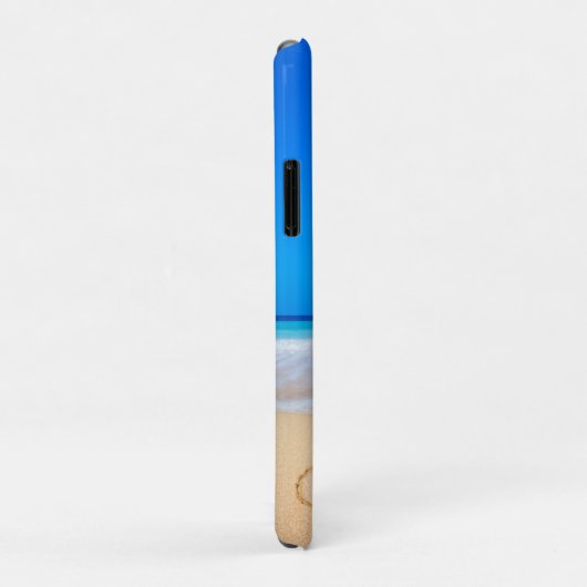 Mrs. Beach Wedding Hearts in Sand Family Monogram Case-Mate iPhone Hülle (Hinten/Rechts)