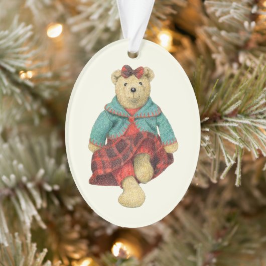 MRS. BEAR Acrylic Oval Ornament (Baum)