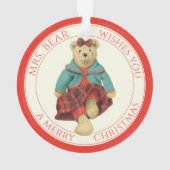 MRS. BEAR Akryllische Circle Ornament + Text (Rückseite)