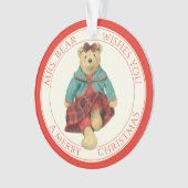MRS. BEAR Akryllische Circle Ornament + Text (Vorderseite)