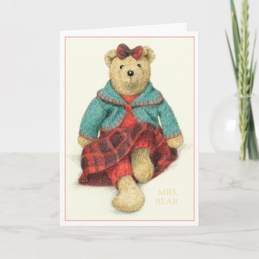 MRS. BEAR Christmas Card Dankeskarte (Vorderseite)