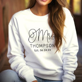 Mrs. Black Modern Script Custom Wedding neu Sweatshirt