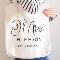Mrs. Black Modern Script Custom Wedding neu
