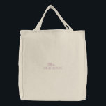 Mrs. blush rosa, benutzerdefinierte Skriptname ele Bestickte Tragetasche<br><div class="desc">Chic Mrs. rot Rosa und natürliche benutzerdefinierte Skript Nachname elegante schick bestickte Tasche. Verfügbar in vielen Farben und Stilvarianten</div>