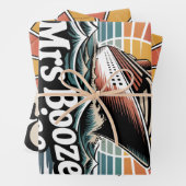 Mrs Booze Cruise 2026 Matching Couples  Geschenkpapier Set (Beispiel)
