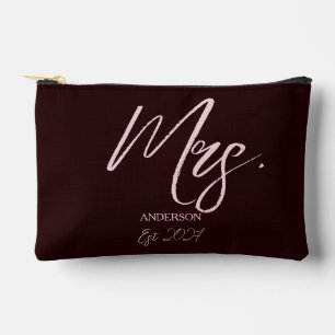 Mrs Bride Elegante Neuvermählte Personalisiert Zubehörtasche