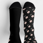 Mrs. Bride Lips & Pearls Stilvolles Chic Hochzeits Socken (Oben)