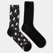 Mrs. Bride Lips & Pearls Stilvolles Chic Hochzeits Socken (Rechts)
