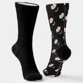 Mrs. Bride Lips & Pearls Stylish Chic Wedding Gift Socken (Gewinkelt)