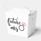 Mrs Bride To Be Wedding Brautparty Schwarz-weiß Geschenkschachtel (Rückseite)