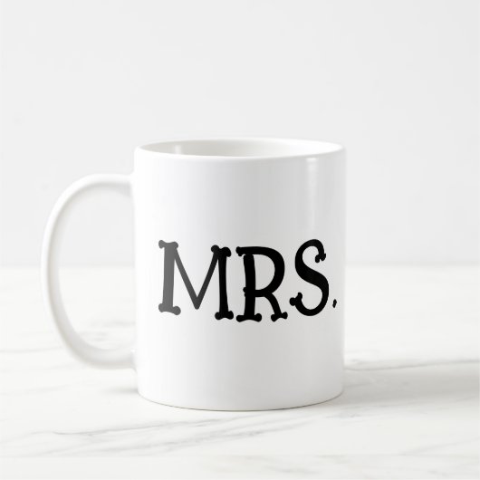 MRS. BRIDE WEDING EHEFRAU KAFFEE TASSE (Links)