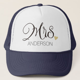 Mrs. Calligraphy Personalized-3 Truckerkappe