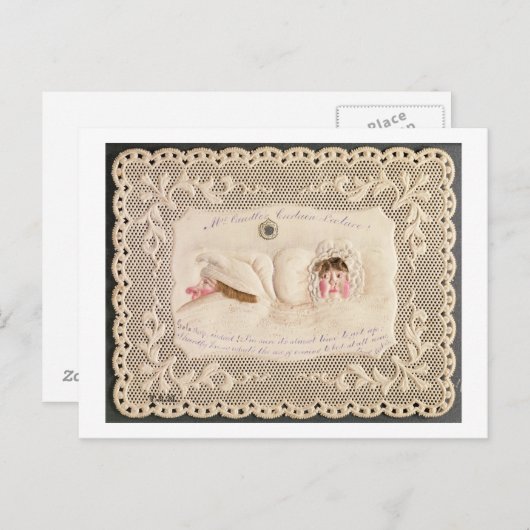 Mrs. Caudle's Curtain Lesung, Victorian card from Postkarte (Vorne/Hinten)