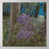 "Mrs. Cholmondeley clematis by Moonlight" Poster (Vorne)