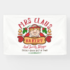 Mrs. Claus Bakery Christmas North Pole Banner