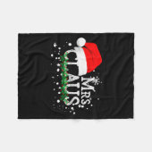 Mrs Claus Christmas Couples Matching Her Xmas Paja Fleecedecke (Vorderseite (Horizontal))