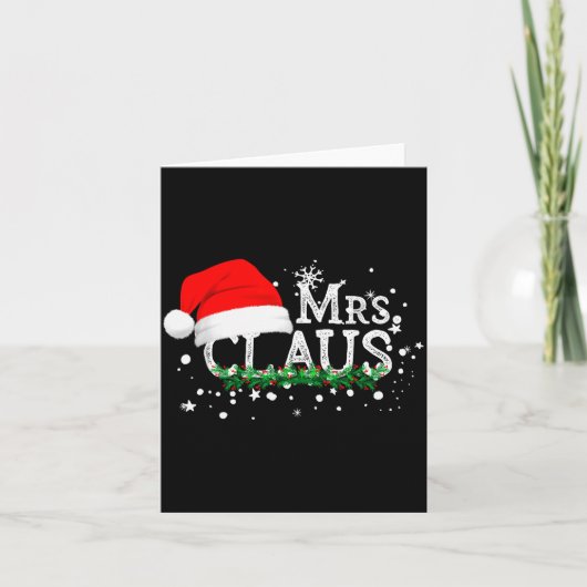 Mrs Claus Christmas Couples Matching Her Xmas Paja Karte (Vorderseite)