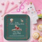 Mrs. Claus genießt Pilates Name  Pappteller (Party)