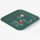 Mrs. Claus genießt Pilates Name  Pappteller (Gewinkelt)