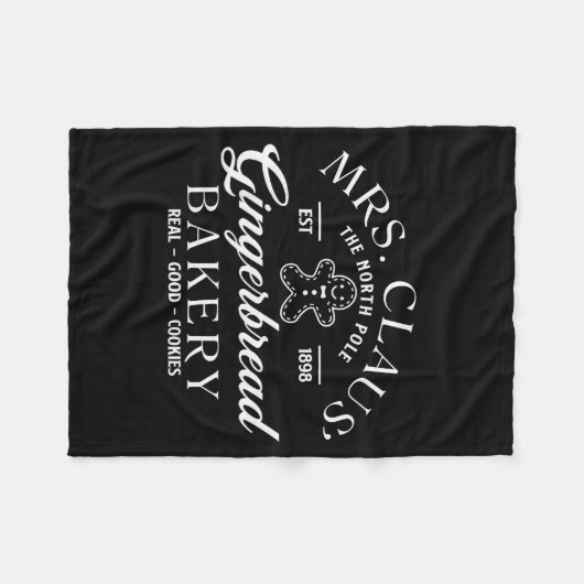 Mrs Claus Gingerbread Bakery Christmas Women  Fleecedecke (Vorderseite (Horizontal))