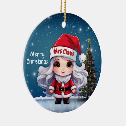 Mrs Claus 🤶 🎄 Keramik Ornament (Rechts)