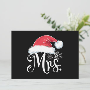 Mrs Claus Paare passende Weihnachts-Pyjamas Santa Feiertagskarte