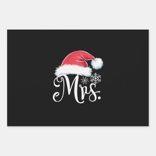 Mrs Claus Paples Matching Christmas Pajamas Santa Geschenkpapier Set (Vorderseite)