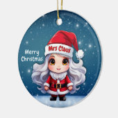 Mrs Claus Santa Hat🤶 🎄 Keramik Ornament (Links)