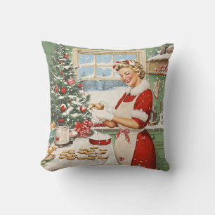 Mrs. Claus Weihnachtsbackvergnügen Kissen