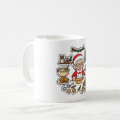 Mrs Claus Weihnachtsplätzchen Backen Kaffeetasse (Vorderseite Links)