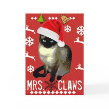 "Mrs Claws" Frohe Weihnachtskarte