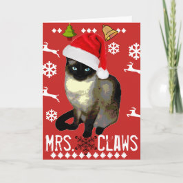"Mrs Claws" Frohe Weihnachtskarte Feiertagskarte