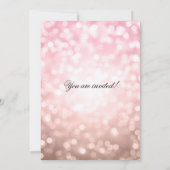 Mrs. Couples Shower Rose Blush Pink Bokeh Lights Einladung (Rückseite)