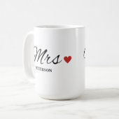 MRS Custom Couple Tasse Wedding Tasse Jahrestag (Vorderseite Links)