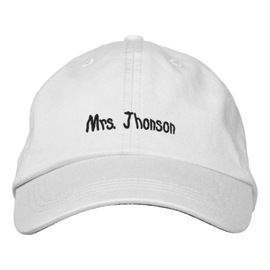 Mrs Custom Name bride gift Honeymoon Gift Bestickte Baseballkappe (Vorderseite)