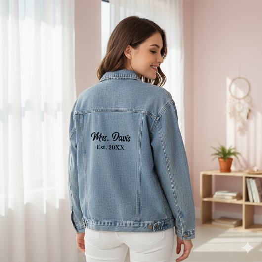 Mrs. Davis Established Year Denim Jacket Jeansjacke