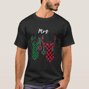 Mrs. Deer Matching Pajama Family Red Kariert Buffa T-Shirt