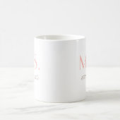 Mrs. Elegant Blush Personalisiert Wedding Monogram Kaffeetasse (Mittel)