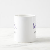 Mrs. Elegant Lila Personalisiert Wedding Monogram Kaffeetasse (Mittel)