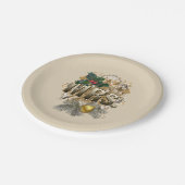 MRS. Erste Weihnachtsfeier Pappteller (Schrägansicht)