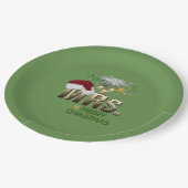 MRS. Erste Weihnachtsfeier Pappteller (Schrägansicht)