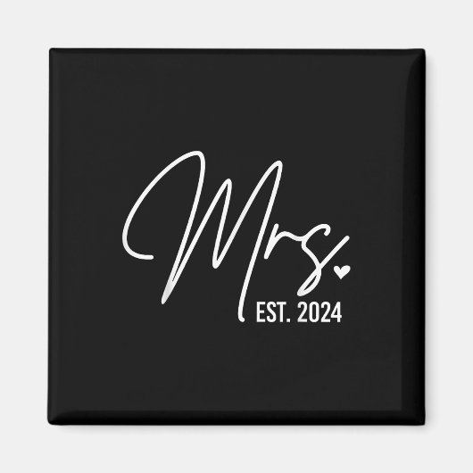 Mrs. Est. 2024 Just Married Wedding For Her Mr &am Magnet (Vorne)