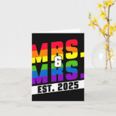 Mrs. Est. 2025 - Gay Pride Wedding Karte (Gelbe Blume)