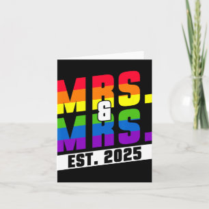 Mrs. Est. 2025 - Gay Pride Wedding Karte