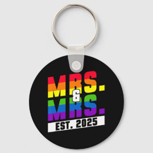 Mrs. Est. 2025 - Gay Pride Wedding Schlüsselanhänger