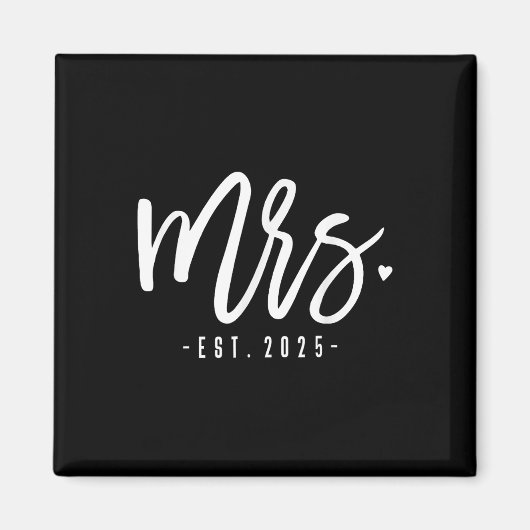 Mrs. Est. 2025 Just Married Wedding Couples Mr &am Magnet (Vorne)